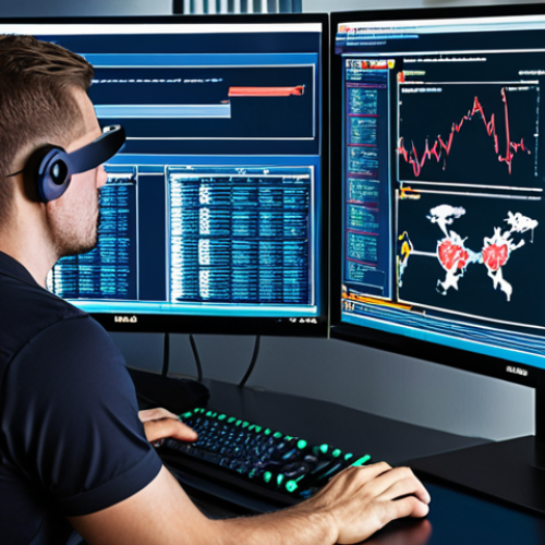 Home 4 **
A cybersecurity analyst working at a computer, using intrusion detection system (IDS) and Security Information and Event Management (SIEM) tools to detect unusual network activity. Focus on the screen displaying network traffic and security alerts.
**